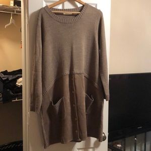 Sweater/Suede Light Brown/Tan Dress XXL